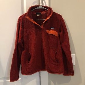 Patagonia Women’s Rust Orange Snap-T Style Fleece Pullover